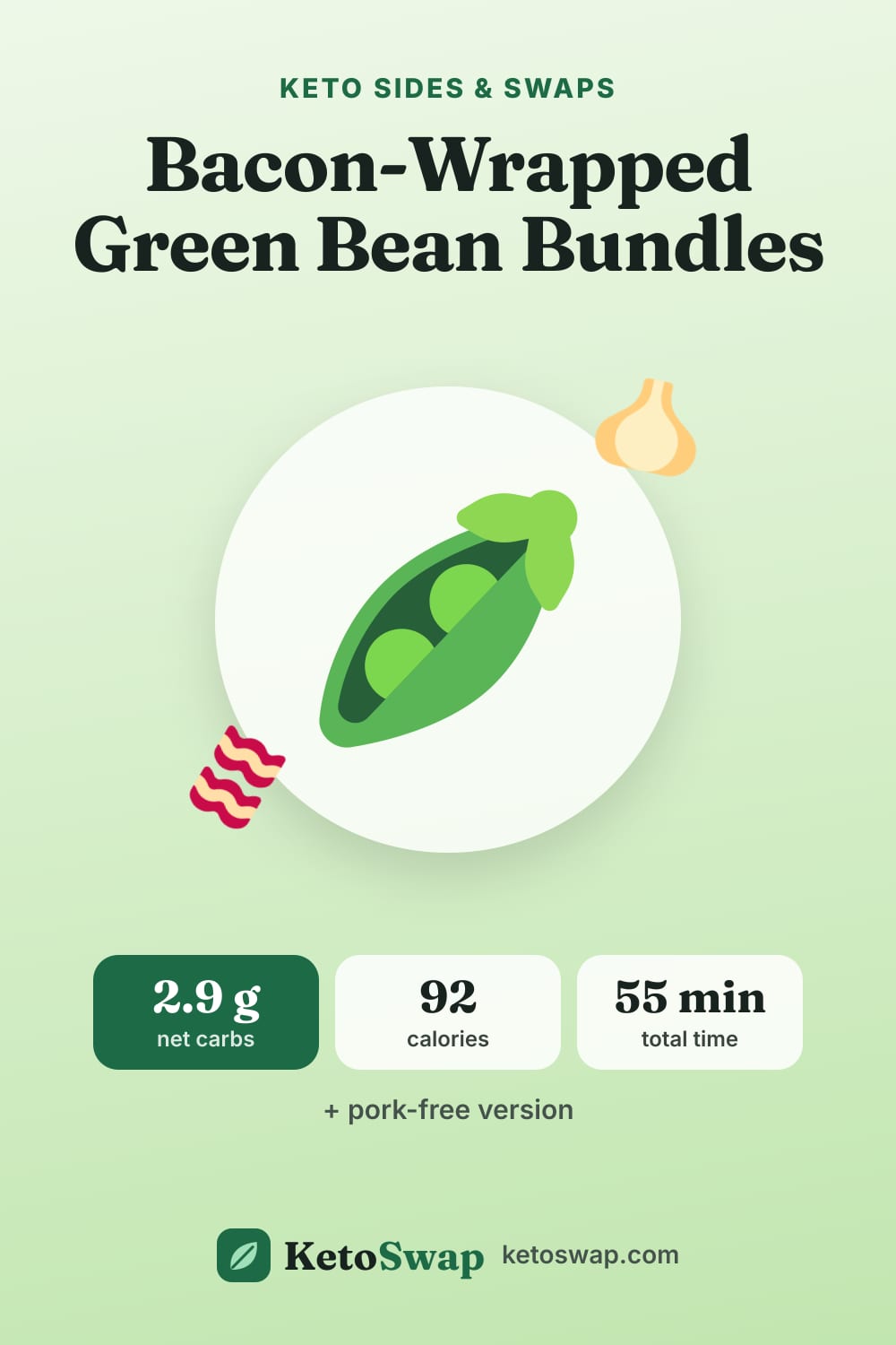 Bacon-Wrapped Green Bean Bundles — pin image