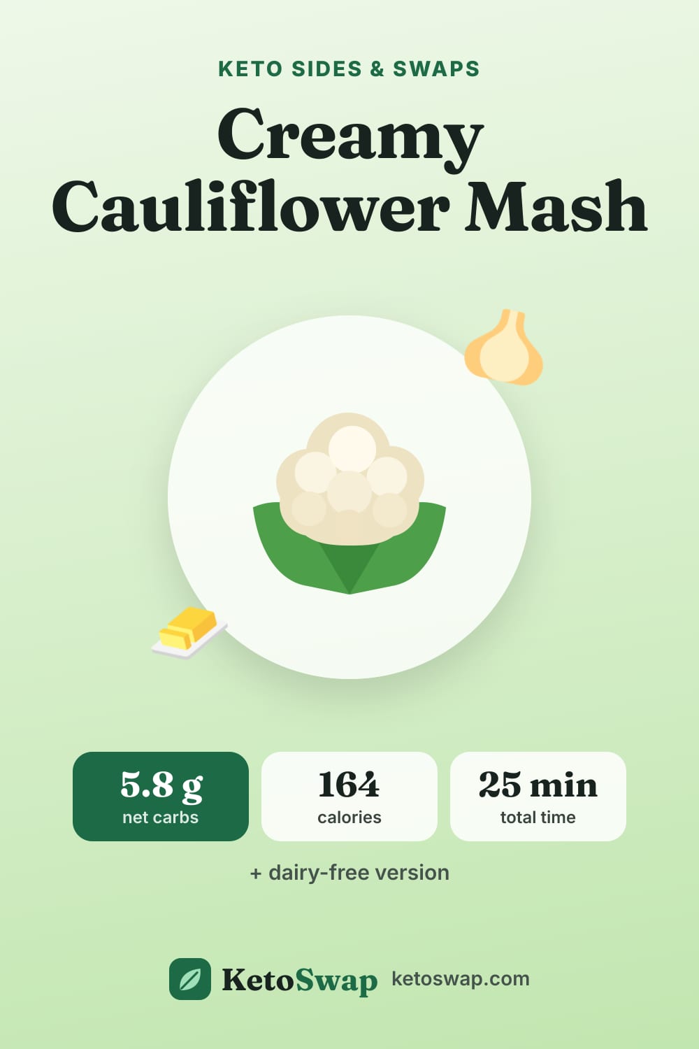 Creamy Cauliflower Mash — pin image