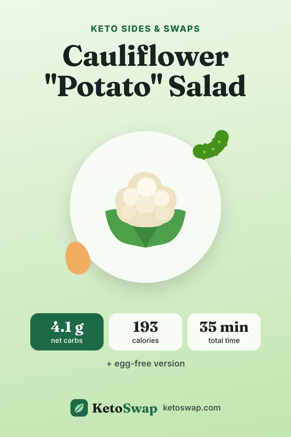 Cauliflower "Potato" Salad — pin image