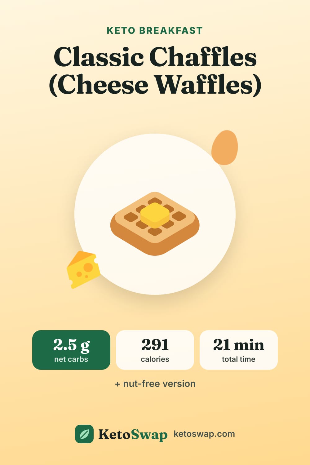 Classic Chaffles (Cheese Waffles) — pin image