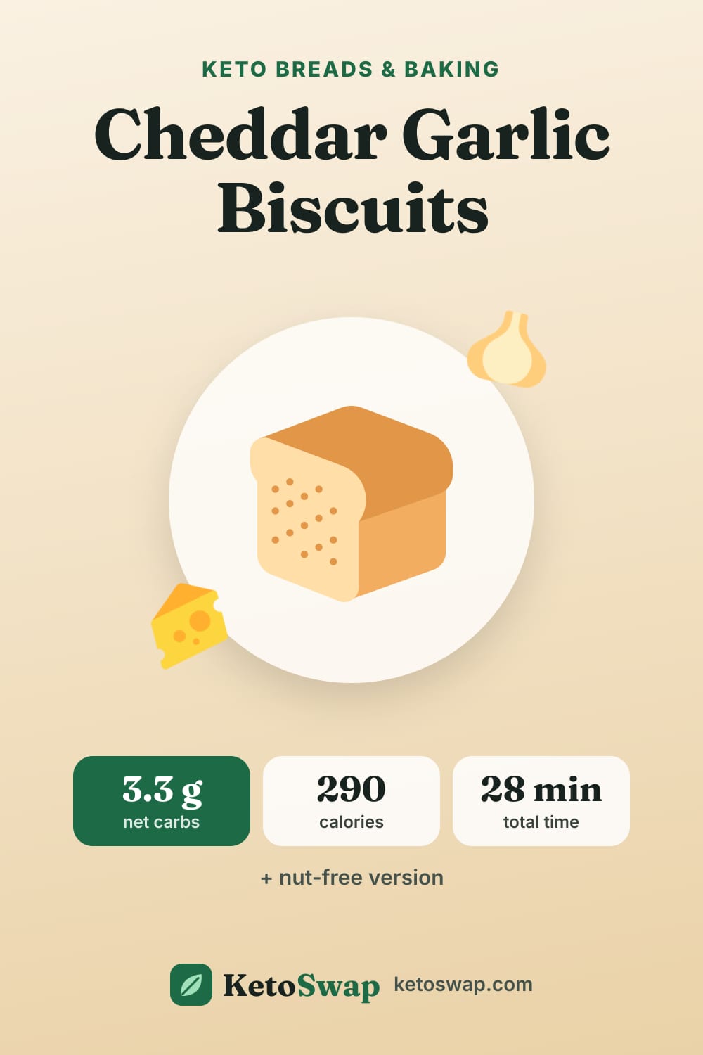 Cheddar Garlic Biscuits — pin image