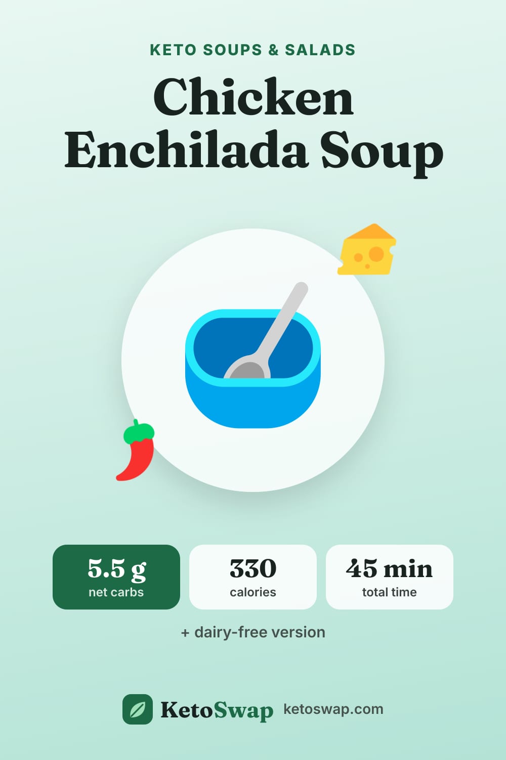 Chicken Enchilada Soup — pin image