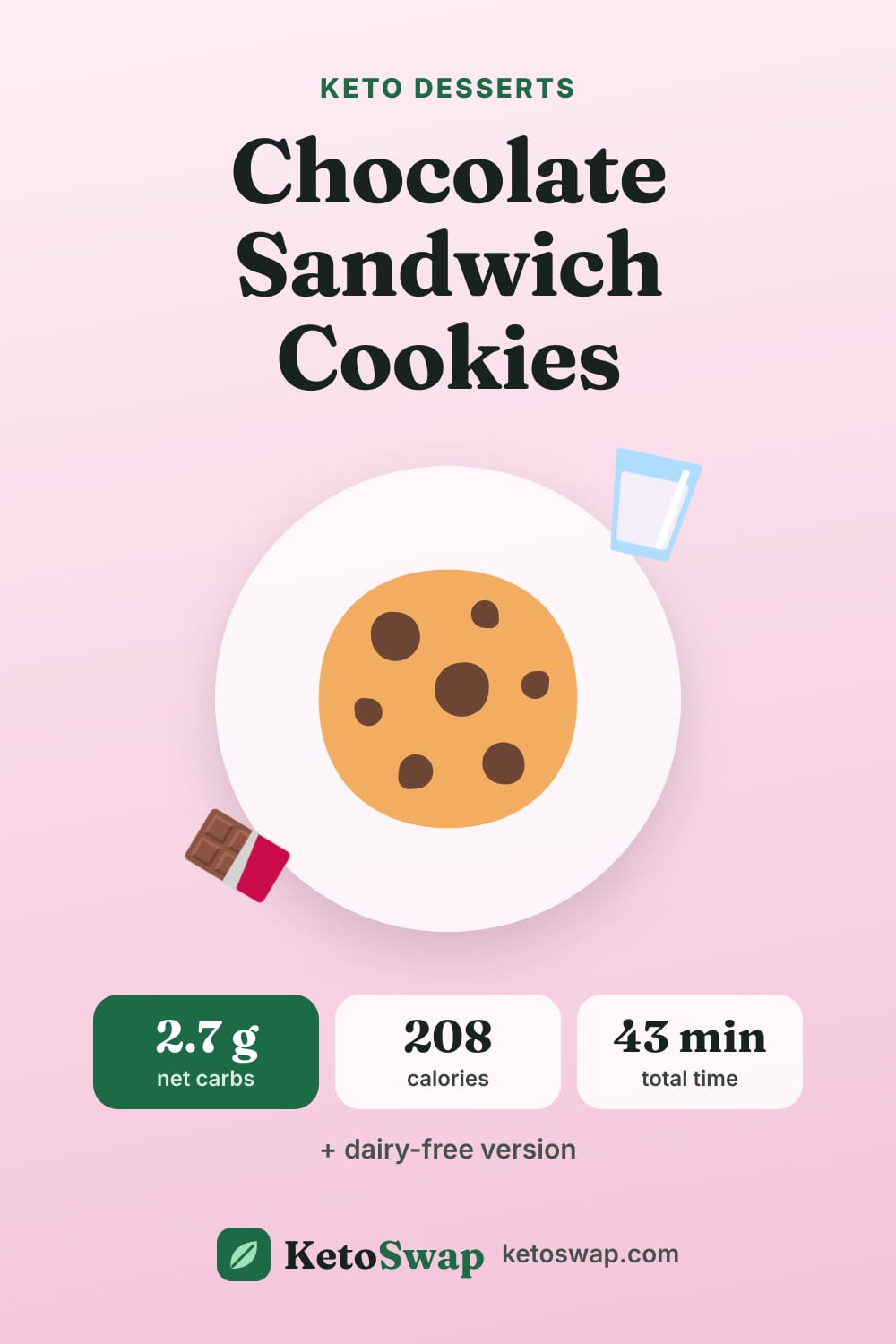 Chocolate Sandwich Cookies — pin image
