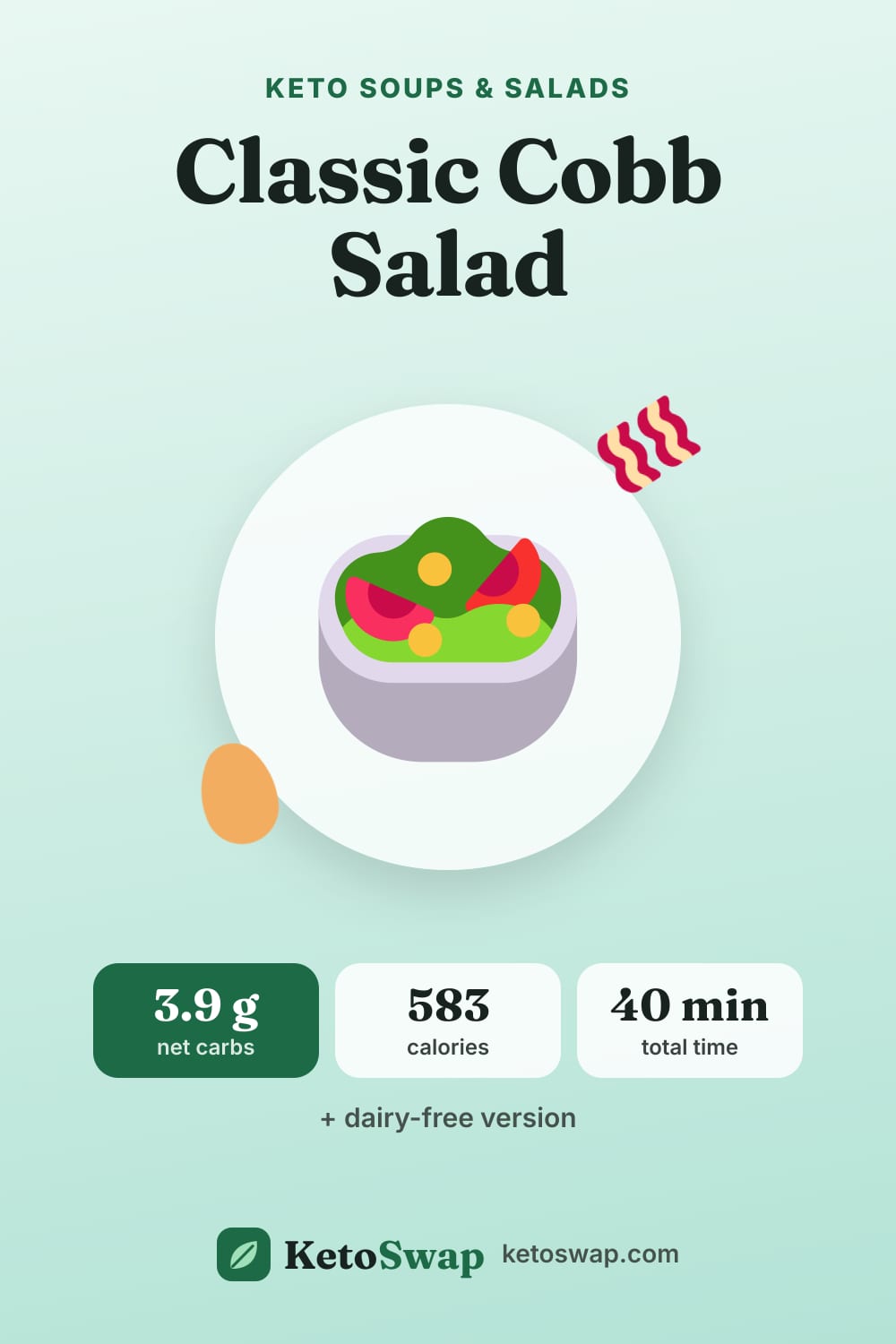 Classic Cobb Salad — pin image