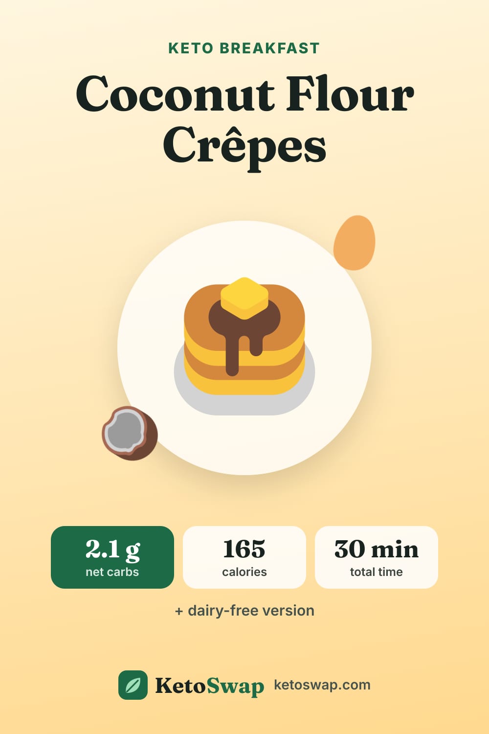 Coconut Flour Crêpes — pin image