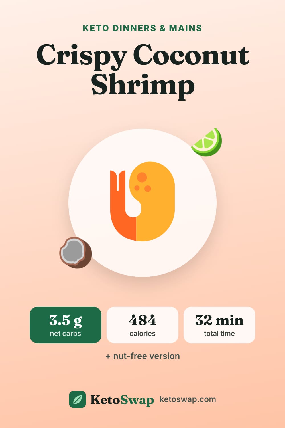Crispy Coconut Shrimp — pin image