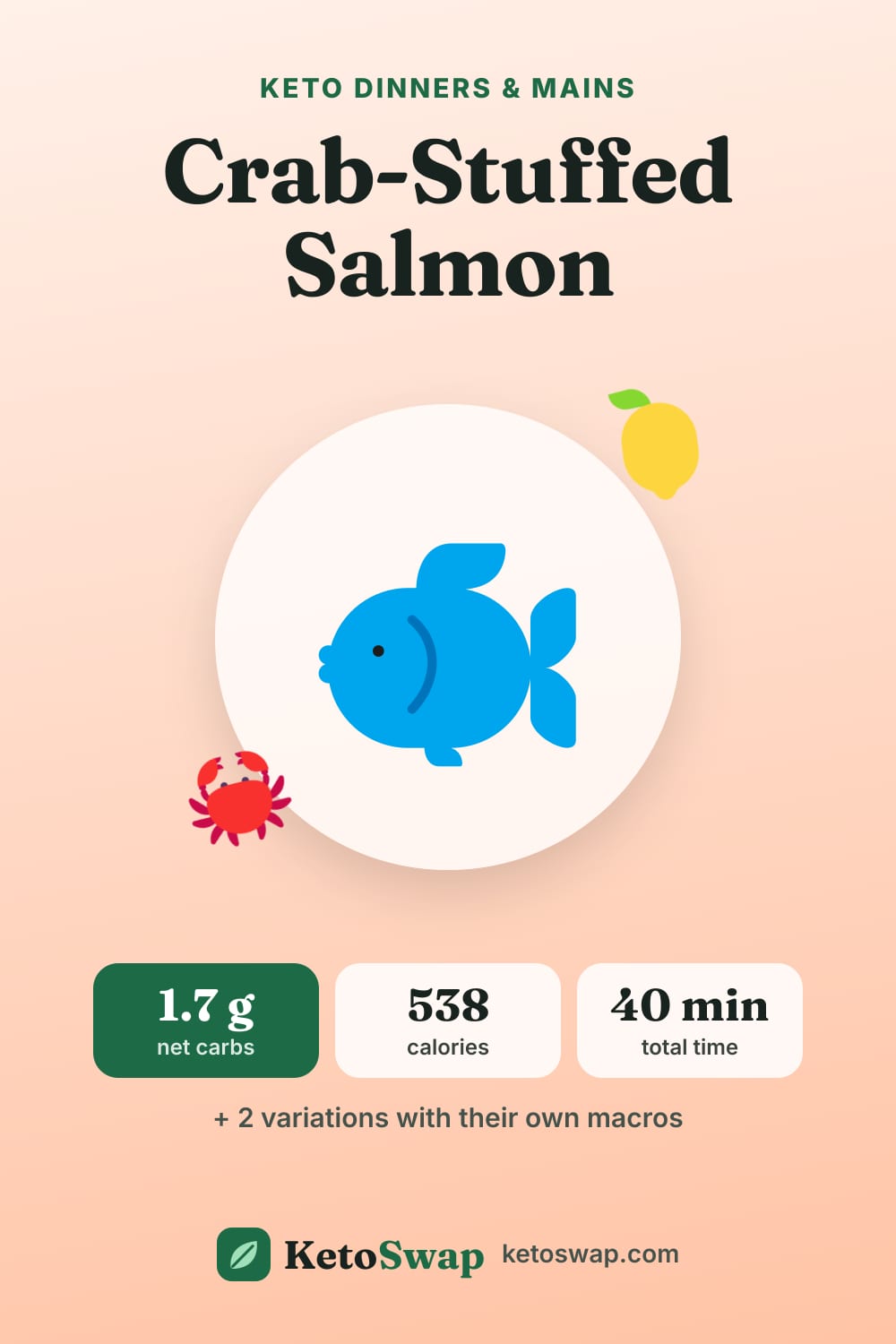 Crab-Stuffed Salmon — pin image
