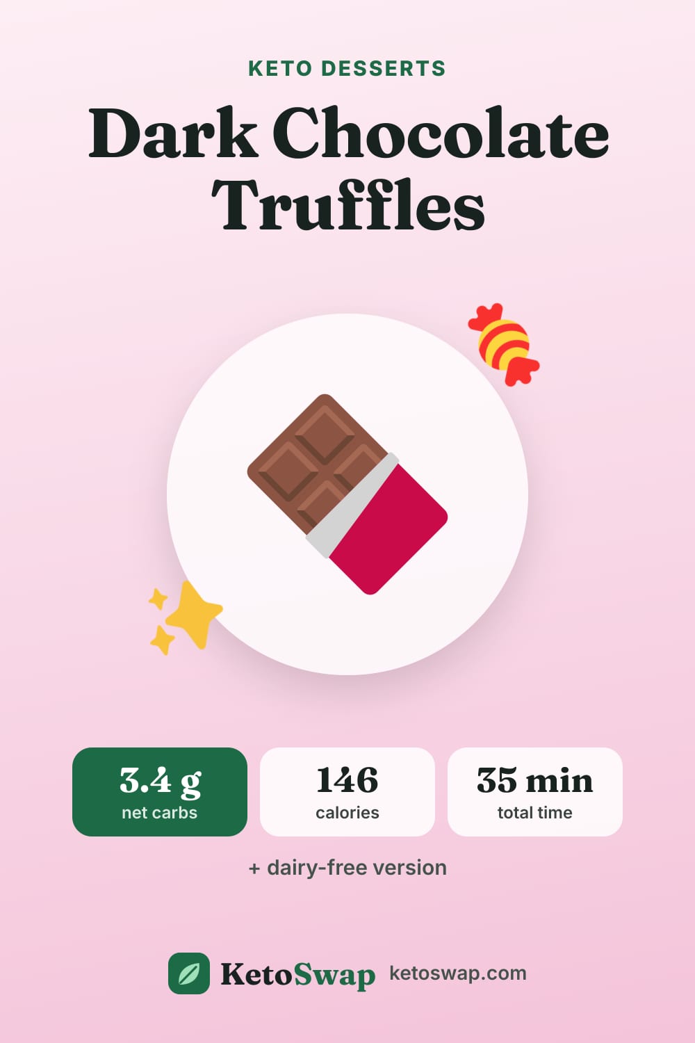 Dark Chocolate Truffles — pin image