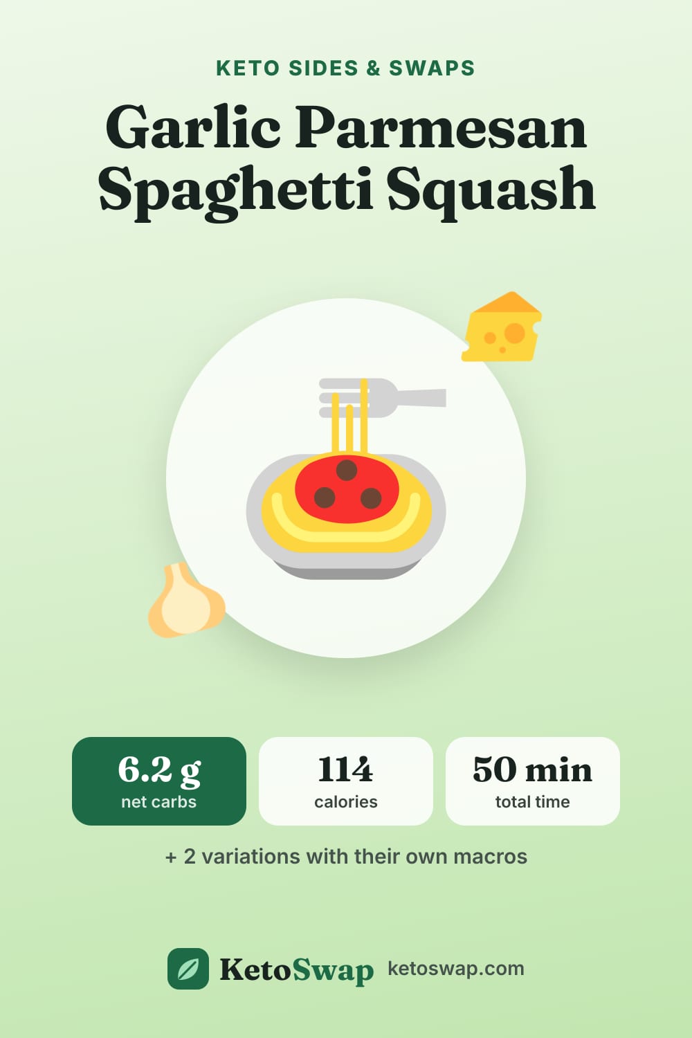 Garlic Parmesan Spaghetti Squash — pin image