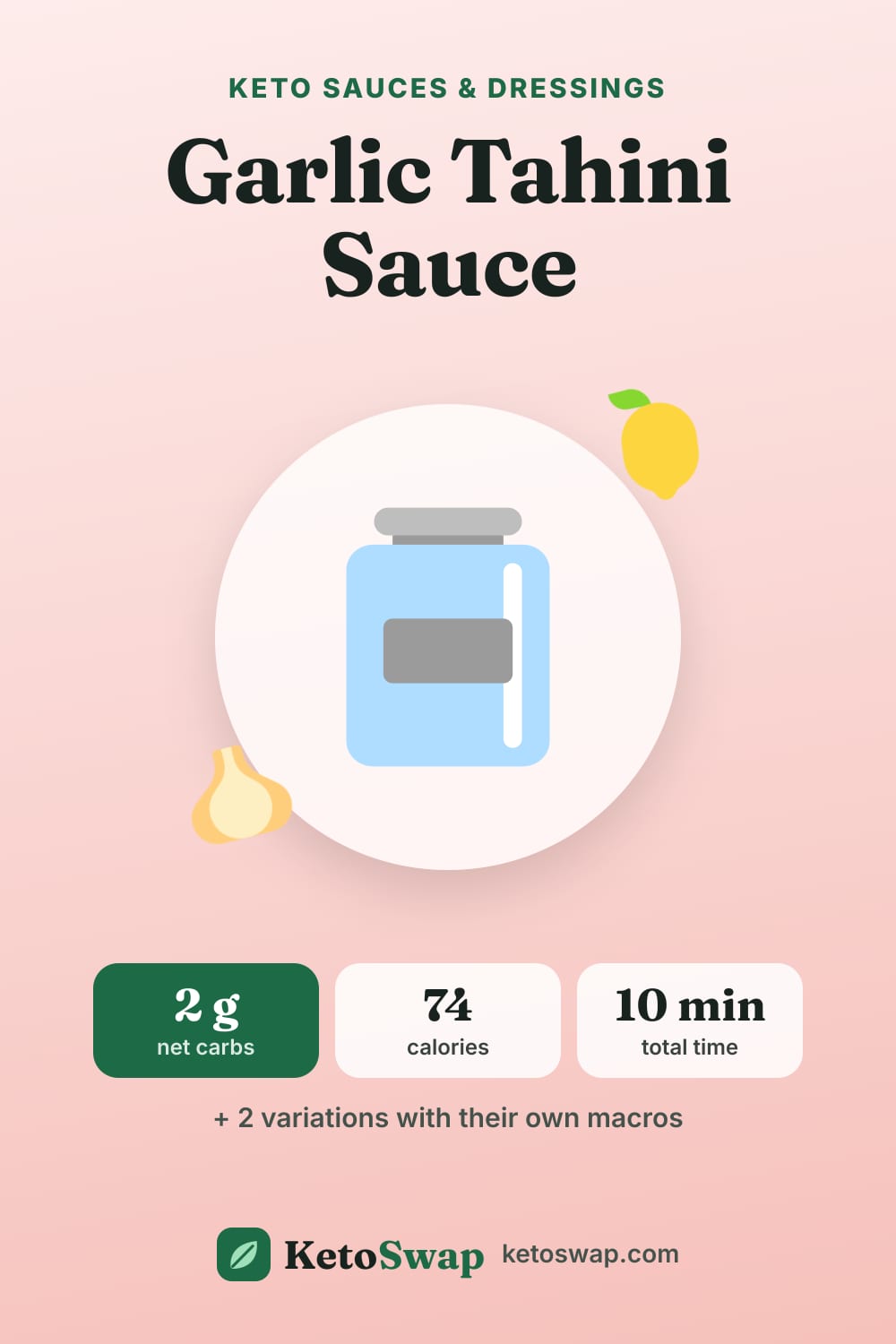 Garlic Tahini Sauce — pin image