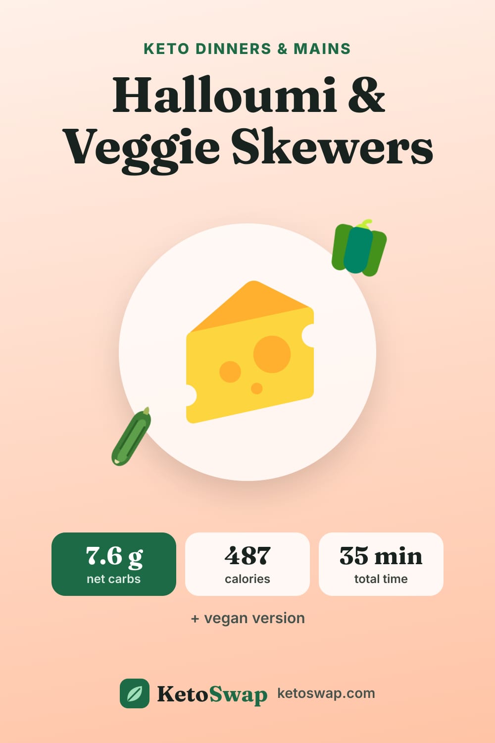 Halloumi & Veggie Skewers — pin image