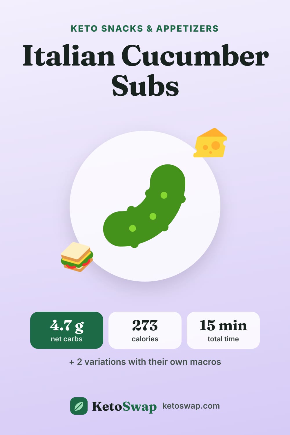 Italian Cucumber Subs — pin image