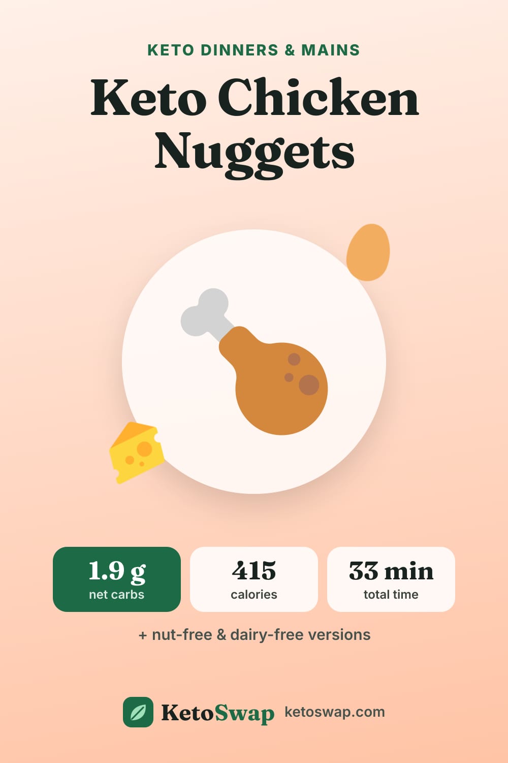 Keto Chicken Nuggets — pin image