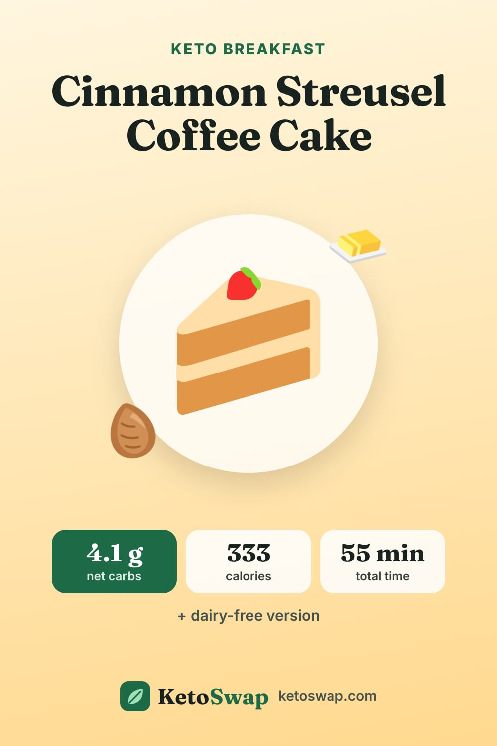 Cinnamon Streusel Coffee Cake — pin image