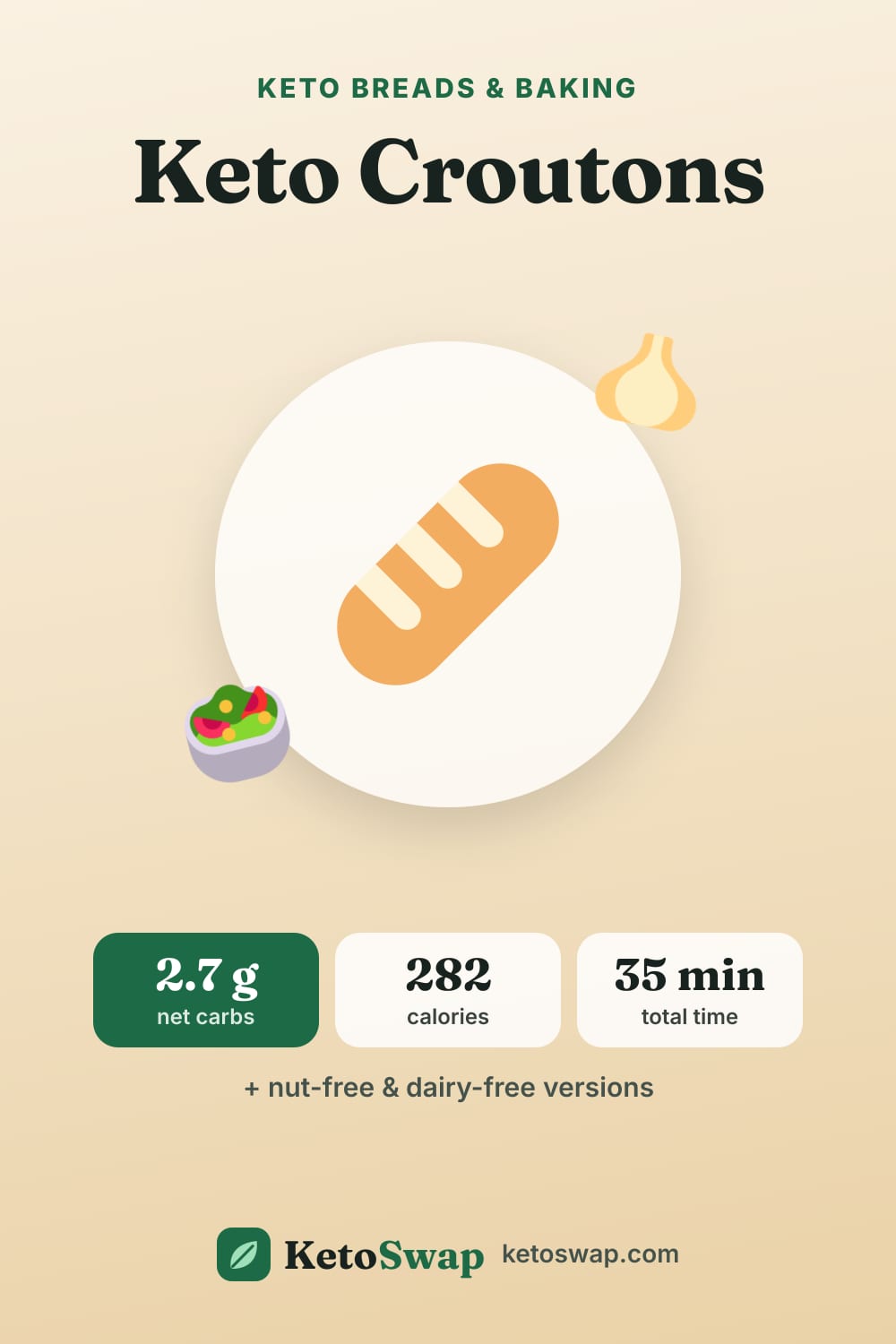 Keto Croutons — pin image