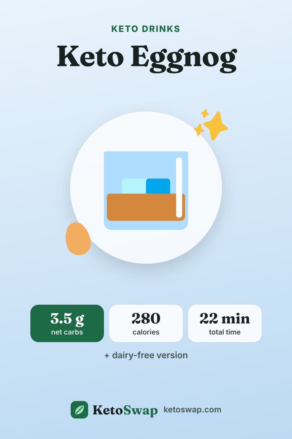 Keto Eggnog — pin image