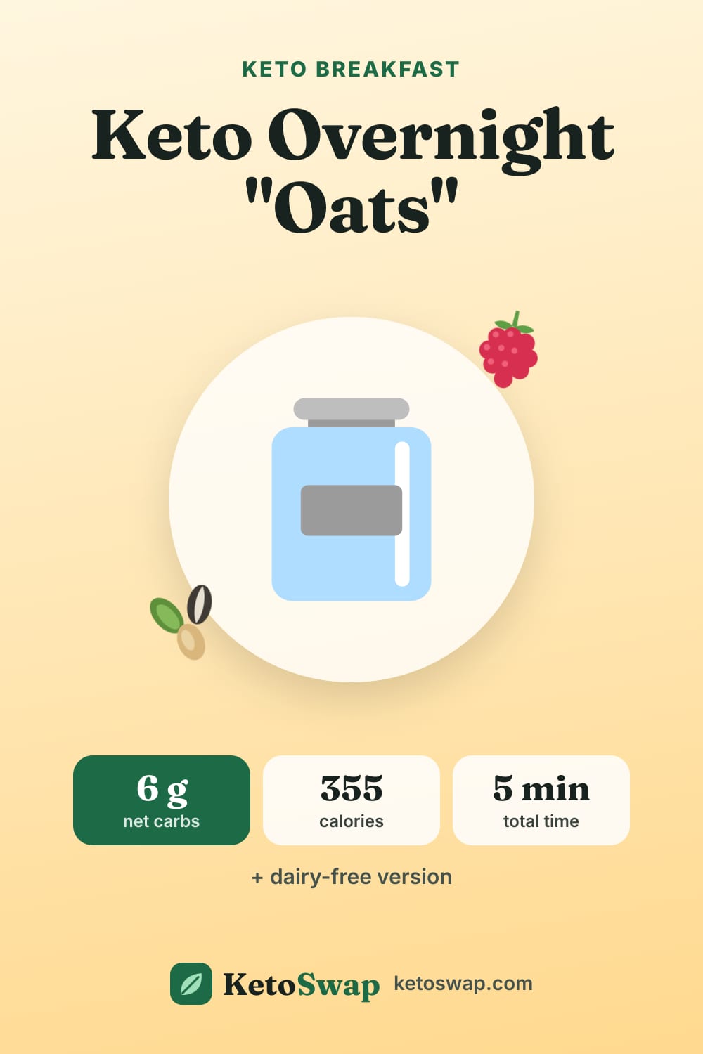 Keto Overnight "Oats" — pin image
