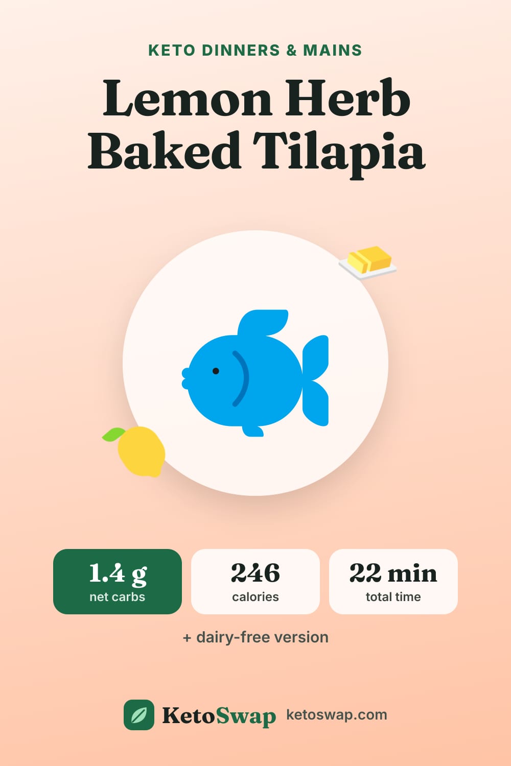 Lemon Herb Baked Tilapia — pin image