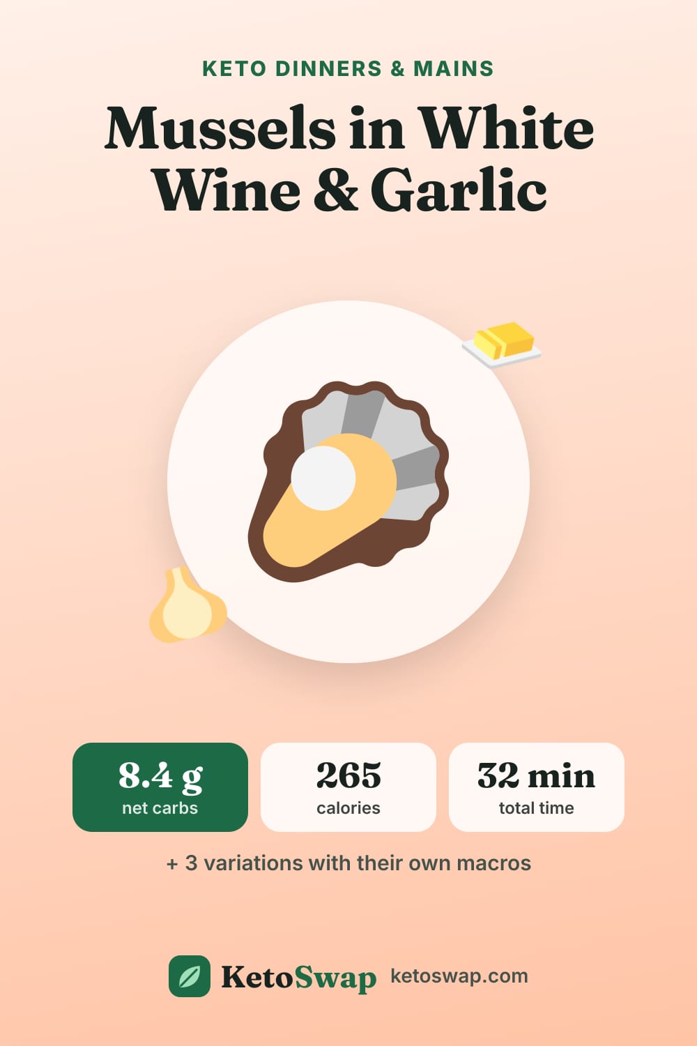 Mussels in White Wine & Garlic — pin image