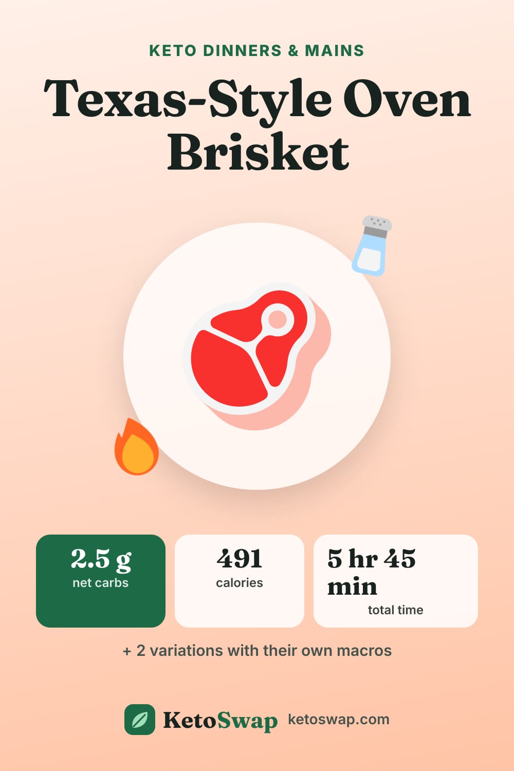 Texas-Style Oven Brisket — pin image