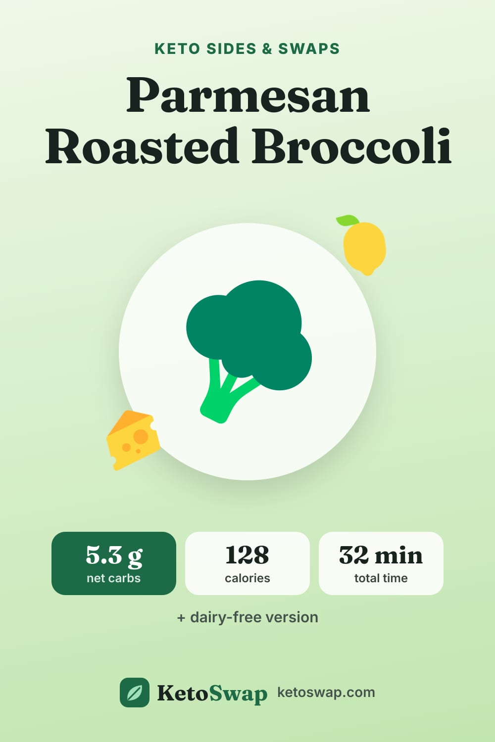 Parmesan Roasted Broccoli — pin image