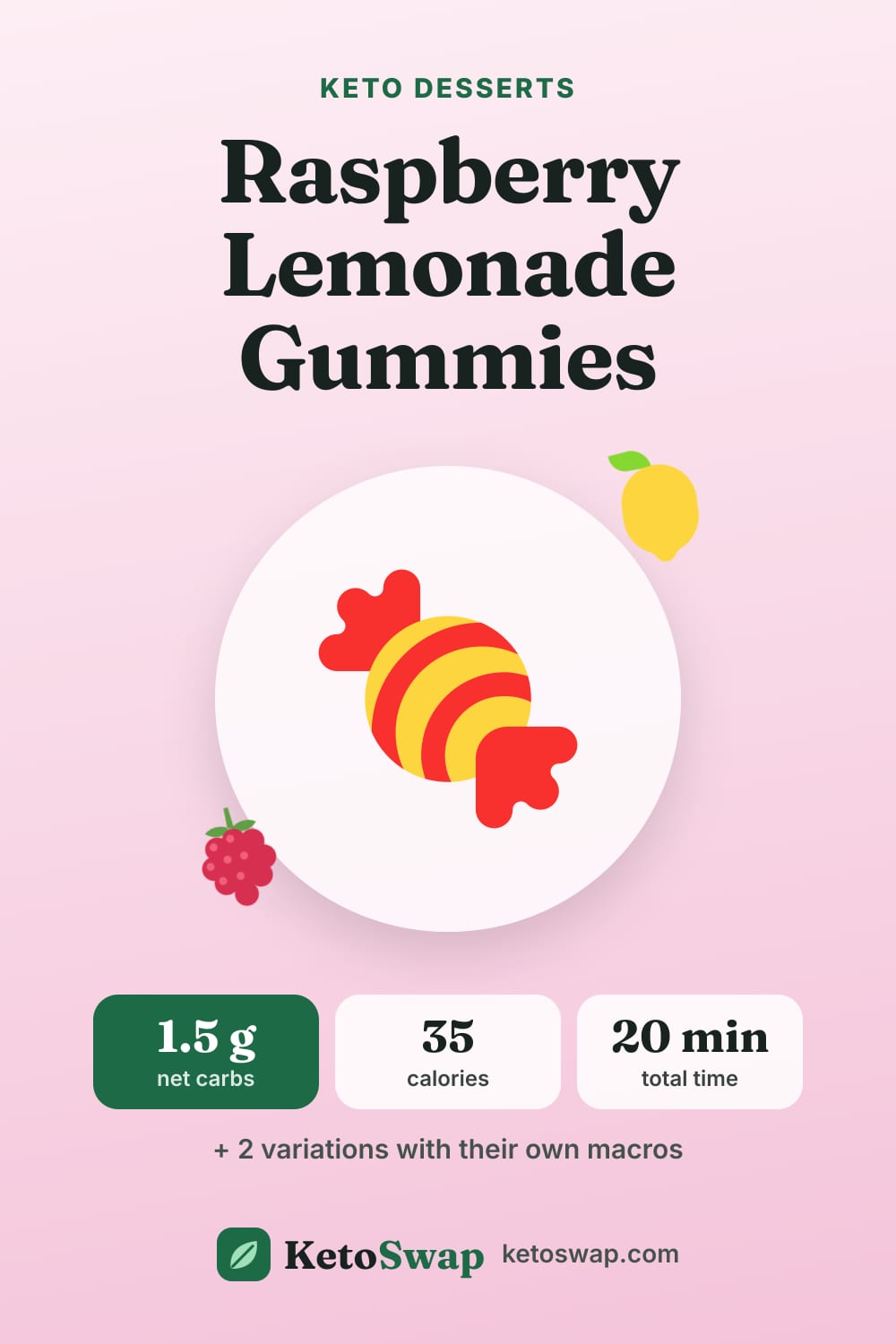 Raspberry Lemonade Gummies — pin image