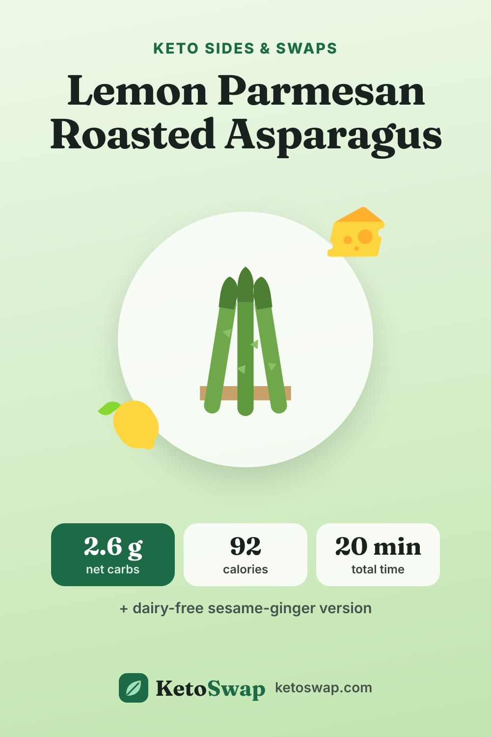 Lemon Parmesan Roasted Asparagus — pin image