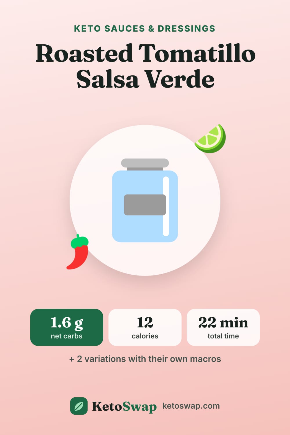 Roasted Tomatillo Salsa Verde — pin image