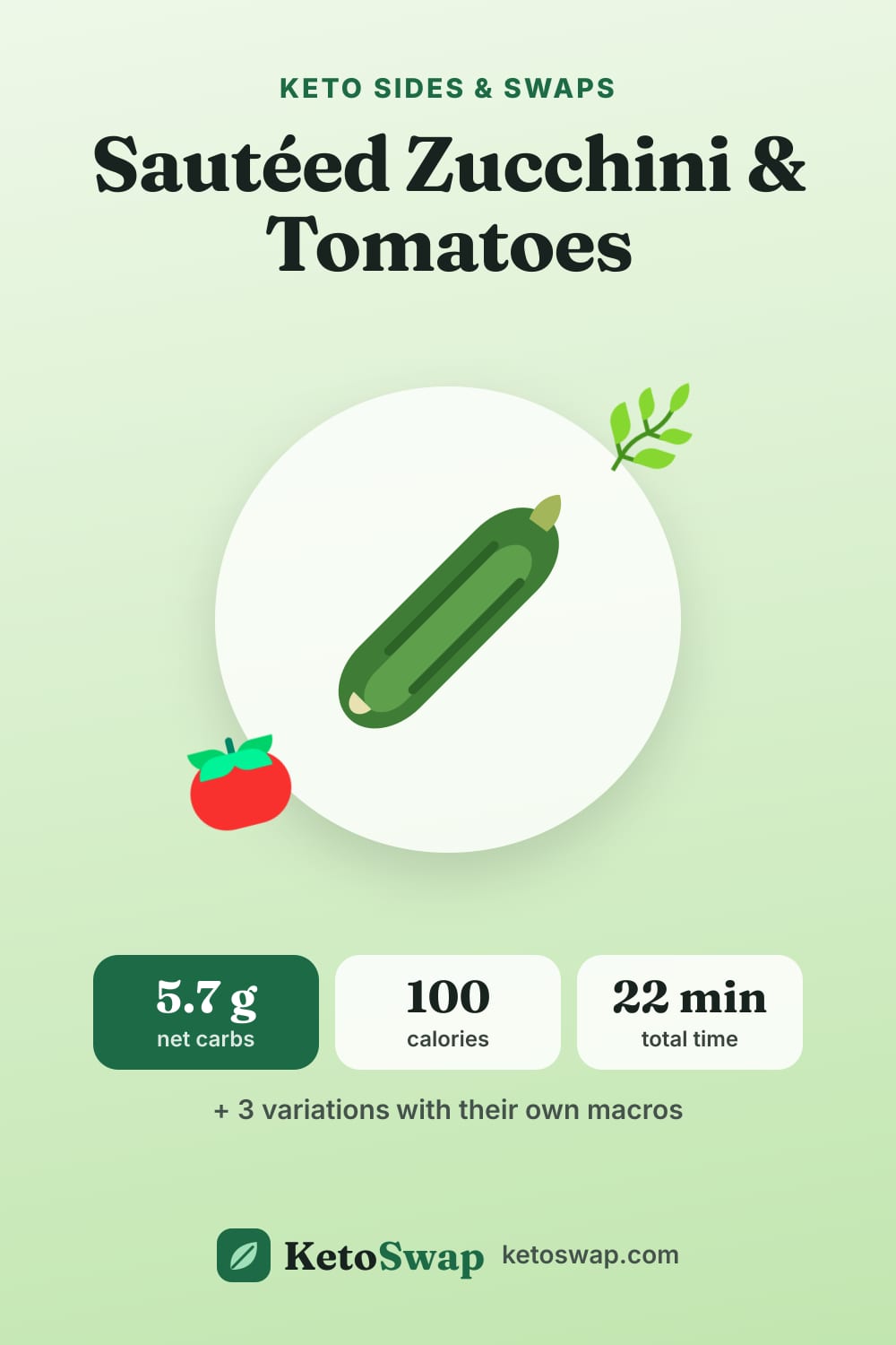 Sautéed Zucchini & Tomatoes — pin image