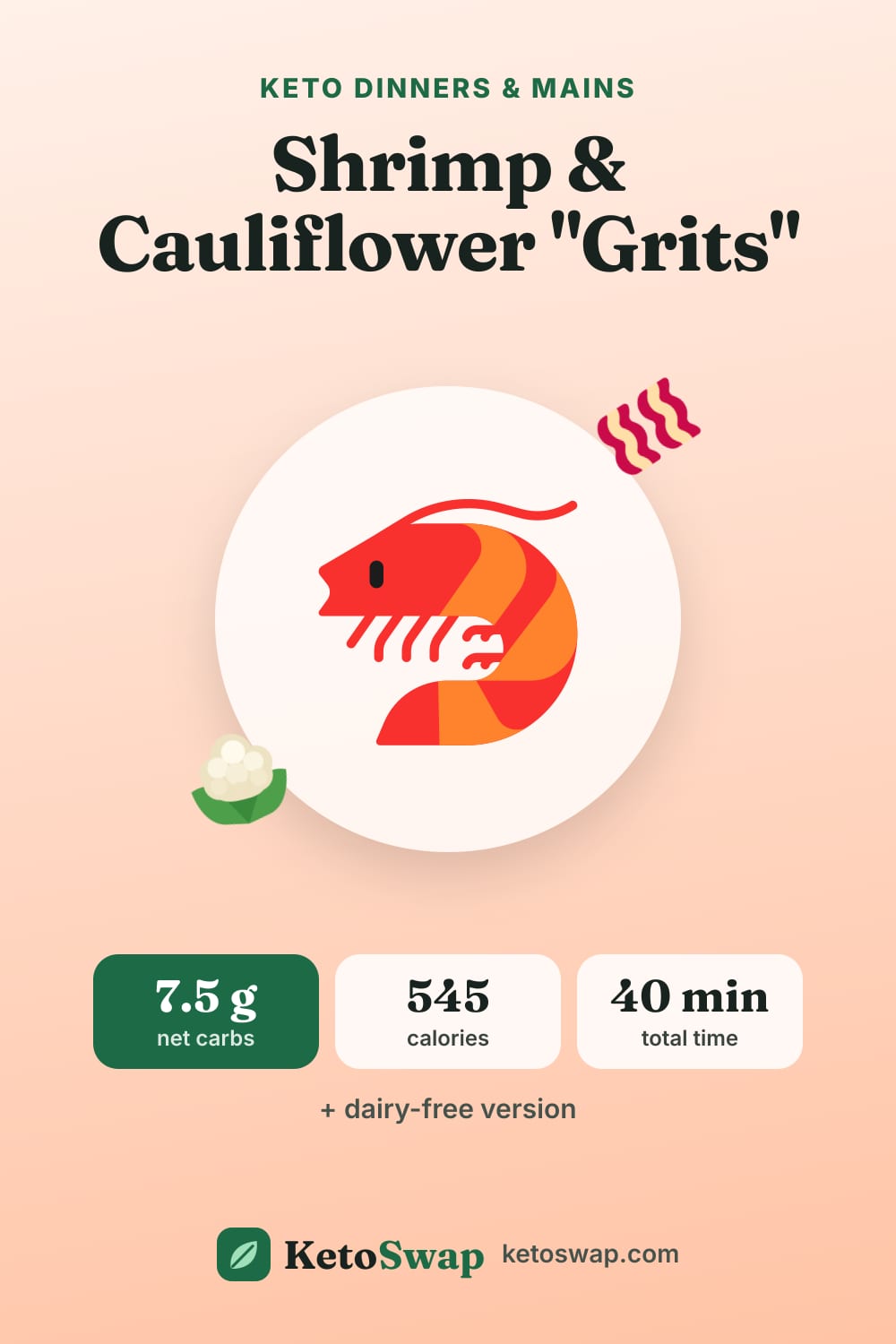 Shrimp & Cauliflower "Grits" — pin image