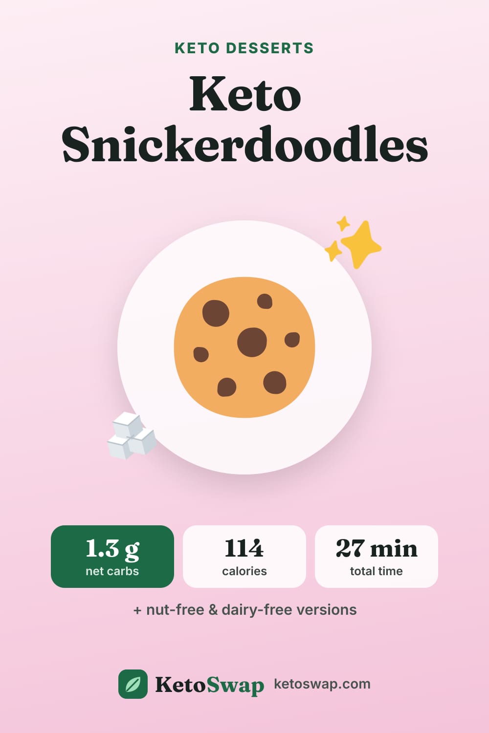 Keto Snickerdoodles — pin image