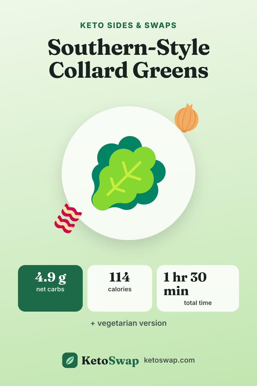 Southern-Style Collard Greens — pin image