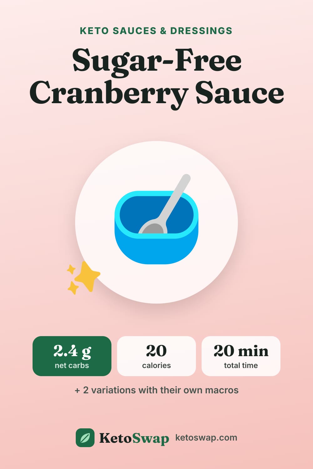 Sugar-Free Cranberry Sauce — pin image