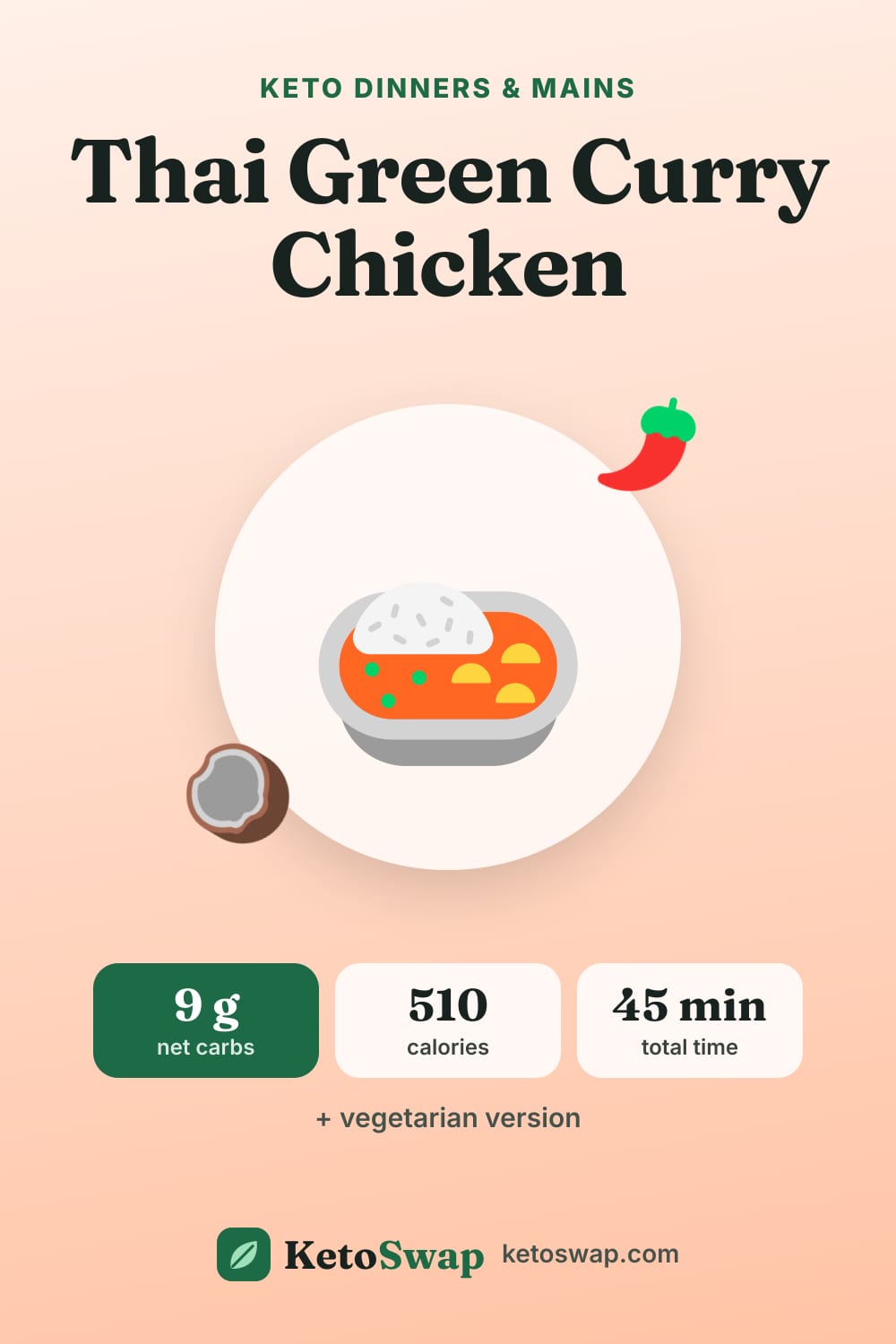 Thai Green Curry Chicken — pin image