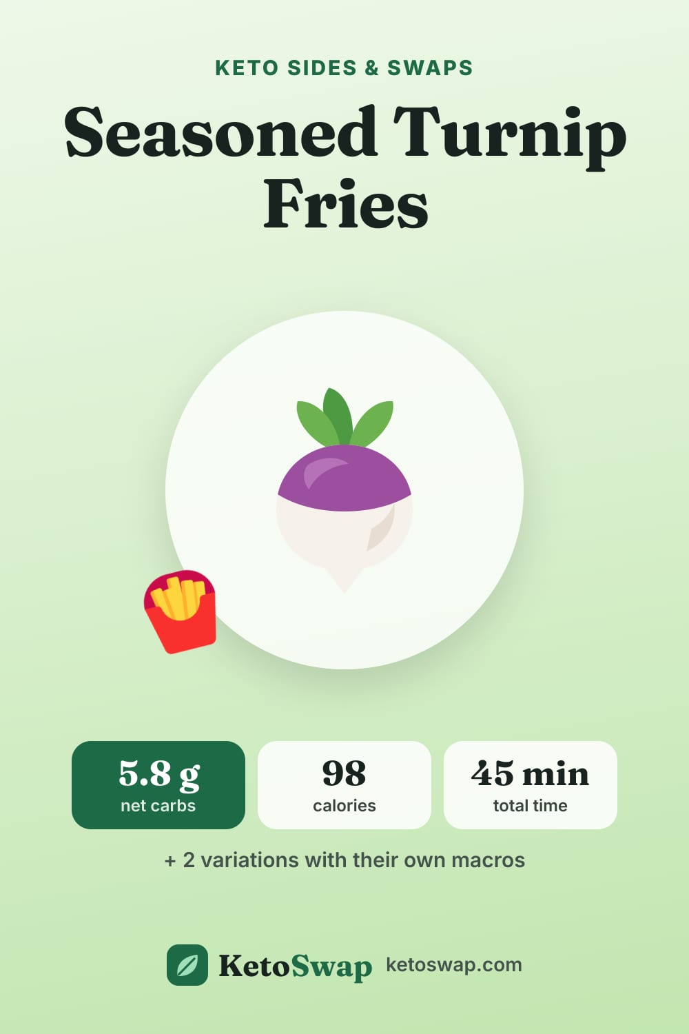 Seasoned Turnip Fries — pin image